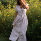June Dress in Red and White Striped Linen