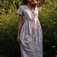 June Dress in Red and White Striped Linen