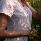 June Dress in Red and White Striped Linen
