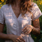 June Dress in Red and White Striped Linen