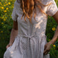 June Dress in Red and White Striped Linen