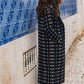 Portuguese Wool Polly Coat in Black and Cobalt Print Made to Order