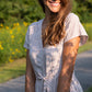 June Dress in Red and White Striped Linen
