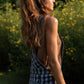 Dilsi Handwoven Cotton Overalls in Blue Gingham Made to Order
