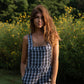 Dilsi Handwoven Cotton Overalls in Blue Gingham Made to Order