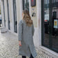 Portuguese Wool Polly Coat in Black and White Herringbone Made to Order