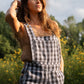 Dilsi Handwoven Cotton Overalls in Blue Gingham Made to Order