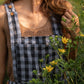 Dilsi Handwoven Cotton Overalls in Blue Gingham Made to Order
