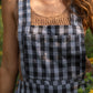 Dilsi Handwoven Cotton Overalls in Blue Gingham Made to Order