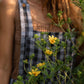 Dilsi Handwoven Cotton Overalls in Blue Gingham Made to Order
