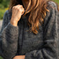 Mildred Mohair Raglan Pullover in Steel or Black Made to Order