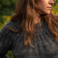 Mildred Mohair Raglan Pullover in Steel or Black Made to Order