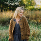 Quinn Wool Cardigan in Light Brown Made to Order