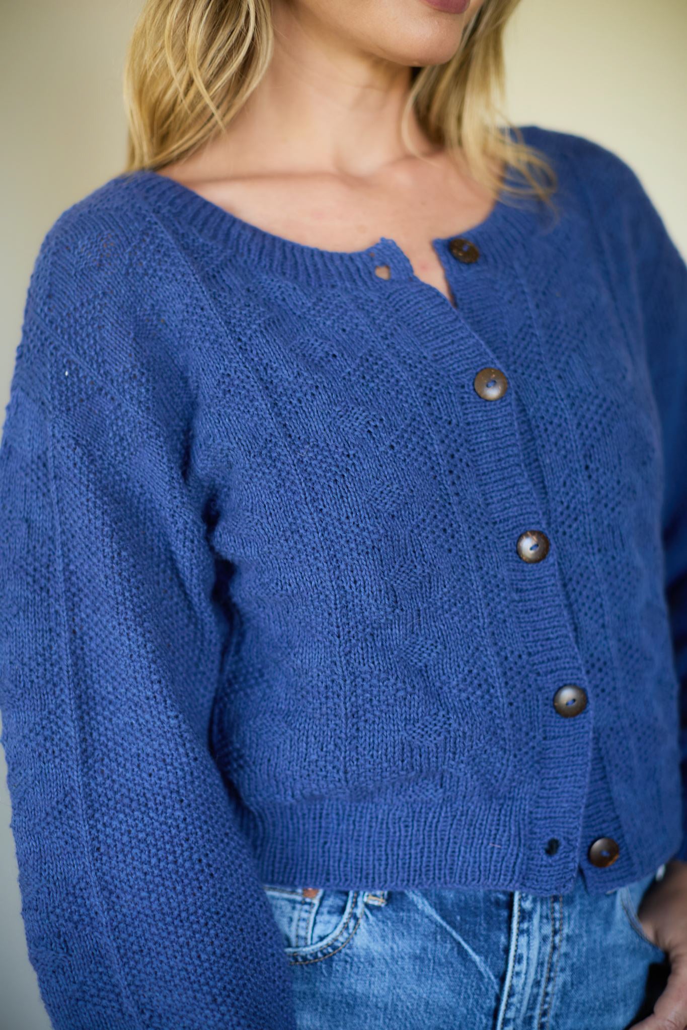 Ethel Pashmina Cardigan in Opal Made to Order