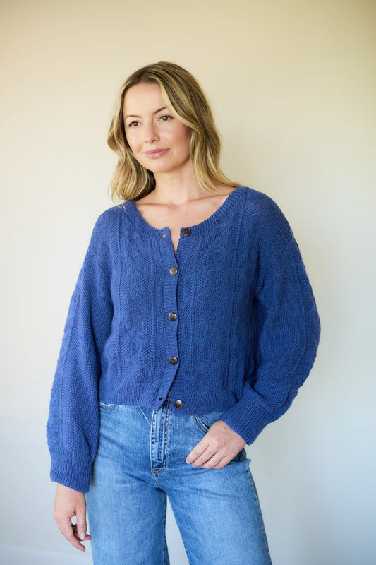 Ethel Pashmina Cardigan in Opal Made to Order