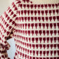 Ivy Wool Pullover in Red and Cream Made to Order