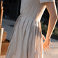 June Dress in Red and White Striped Linen