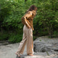 Katie Handwoven Cotton Pants Yellow Gingham Made to Order