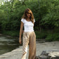 Katie Handwoven Cotton Pants Yellow Gingham Made to Order