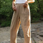 Katie Handwoven Cotton Pants Yellow Gingham Made to Order