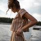 Katie Handwoven Cotton Set in Mustard and Cream Stripe - XL Pants