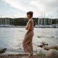Katie Handwoven Cotton Set in Mustard and Cream Stripe - XL Pants
