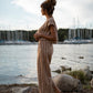 Katie Handwoven Cotton Set in Mustard and Cream Stripe - XL Pants