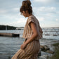 Katie Handwoven Cotton Set in Mustard and Cream Stripe - XL Pants
