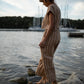 Katie Handwoven Cotton Set in Mustard and Cream Stripe - XL Pants