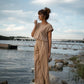 Katie Handwoven Cotton Set in Mustard and Cream Stripe - XL Pants
