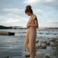 Katie Handwoven Cotton Set in Mustard and Cream Stripe - XL Pants