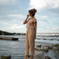 Katie Handwoven Cotton Set in Mustard and Cream Stripe - XL Pants