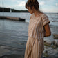 Katie Handwoven Cotton Set in Mustard and Cream Stripe - XL Pants