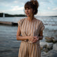 Katie Handwoven Cotton Set in Mustard and Cream Stripe - XL Pants