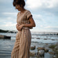 Katie Handwoven Cotton Set in Mustard and Cream Stripe - XL Pants