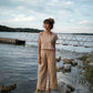 Katie Handwoven Cotton Set in Mustard and Cream Stripe - XL Pants