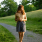 Katie Handwoven Cotton Pants Yellow Gingham Made to Order