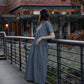 Eloise Handwoven Cotton Dress in Black and White Gingham - L Left