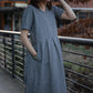 Eloise Handwoven Cotton Dress in Black and White Gingham - L Left