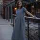 Eloise Handwoven Cotton Dress in Black and White Gingham - L Left