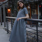 Eloise Handwoven Cotton Dress in Black and White Gingham - L Left