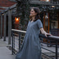 Eloise Handwoven Cotton Dress in Black and White Gingham - L Left