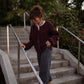 Quinn Wool Cardigan in Plum Made to Order