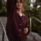Quinn Wool Cardigan in Plum Made to Order