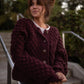 Quinn Wool Cardigan in Plum Made to Order
