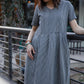 Eloise Handwoven Cotton Dress in Black and White Gingham - L Left