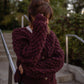 Quinn Wool Cardigan in Plum Made to Order