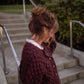 Quinn Wool Cardigan in Plum Made to Order