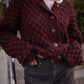 Quinn Wool Cardigan in Plum Made to Order