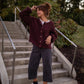 Quinn Wool Cardigan in Plum Made to Order
